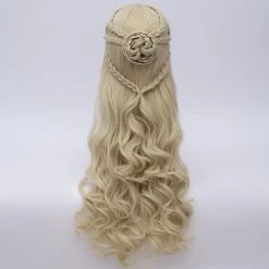 Gold 70cm Game Of Thrones 7 Daenerys Targaryen Cosplay Wig -Game Costumes Sales 115