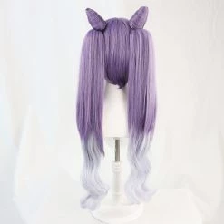 Purple 80cm Genshin Impact Keqing Tail Style Cosplay Wig 5 Purple 80cm Genshin Impact Keqing Tail Style Cosplay Wig -Game Costumes Sales 2 3