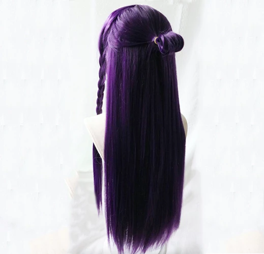 Purple 80cm League Of Legends LOL Irelia The Blade Dancer Cosplay Wig 4 Purple 80cm League Of Legends LOL Irelia The Blade Dancer Cosplay Wig - Image 2