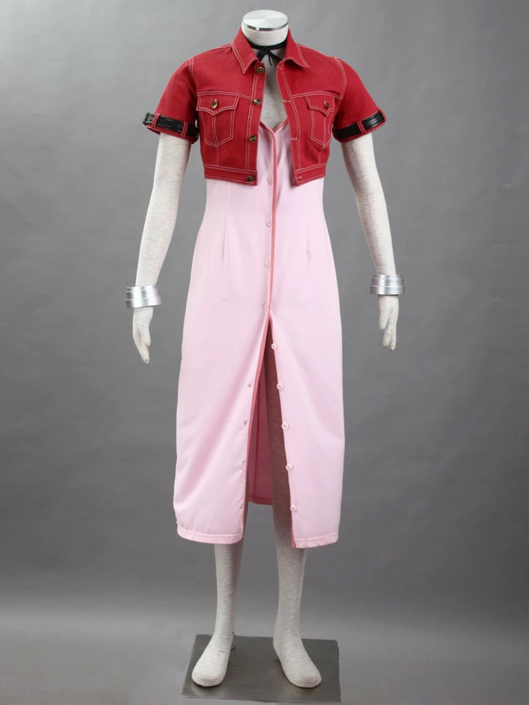 Final Fantasy VII 7 Aerith Gainsborough Cosplay Costume 3 Final Fantasy VII 7 Aerith Gainsborough Cosplay Costume