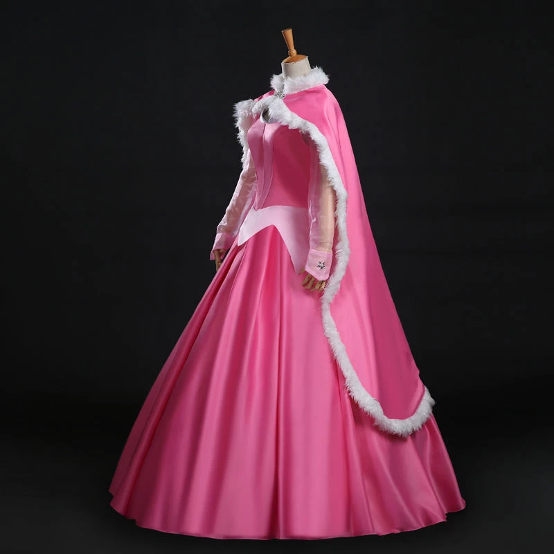 Disney Sleeping Beauty Princess Aurora Pink Dress Cosplay CostumeWith Cape 3 Disney Sleeping Beauty Princess Aurora Pink Dress Cosplay CostumeWith Cape