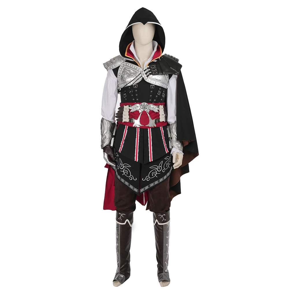 Assassin's Creed II Ezio Auditore Da Firenze Black Edition Cosplay Costume Version 2 3 Assassin's Creed II Ezio Auditore Da Firenze Black Edition Cosplay Costume Version 2