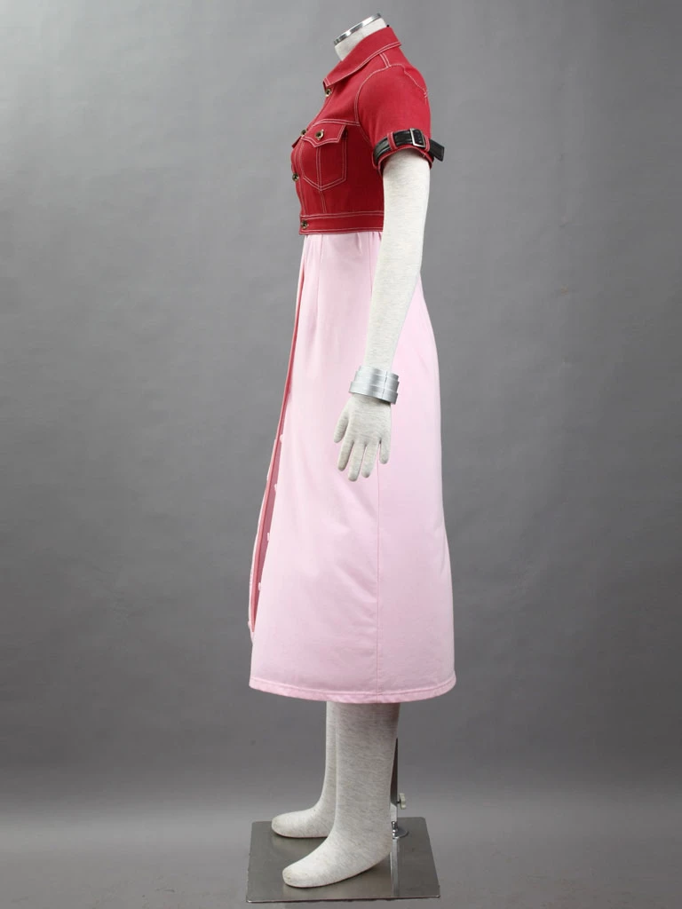 Final Fantasy VII 7 Aerith Gainsborough Cosplay Costume 6 Final Fantasy VII 7 Aerith Gainsborough Cosplay Costume - Image 4