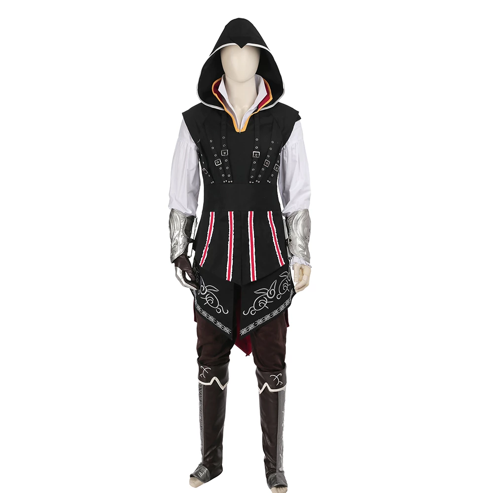 Assassin's Creed II Ezio Auditore Da Firenze Black Edition Cosplay Costume Version 2 6 Assassin's Creed II Ezio Auditore Da Firenze Black Edition Cosplay Costume Version 2 - Image 4
