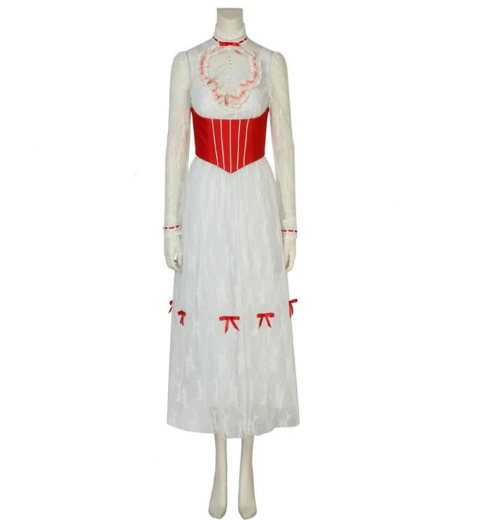 Mary Poppins Mary Poppins Dress Cosplay Costume 3 Mary Poppins Mary Poppins Dress Cosplay Costume