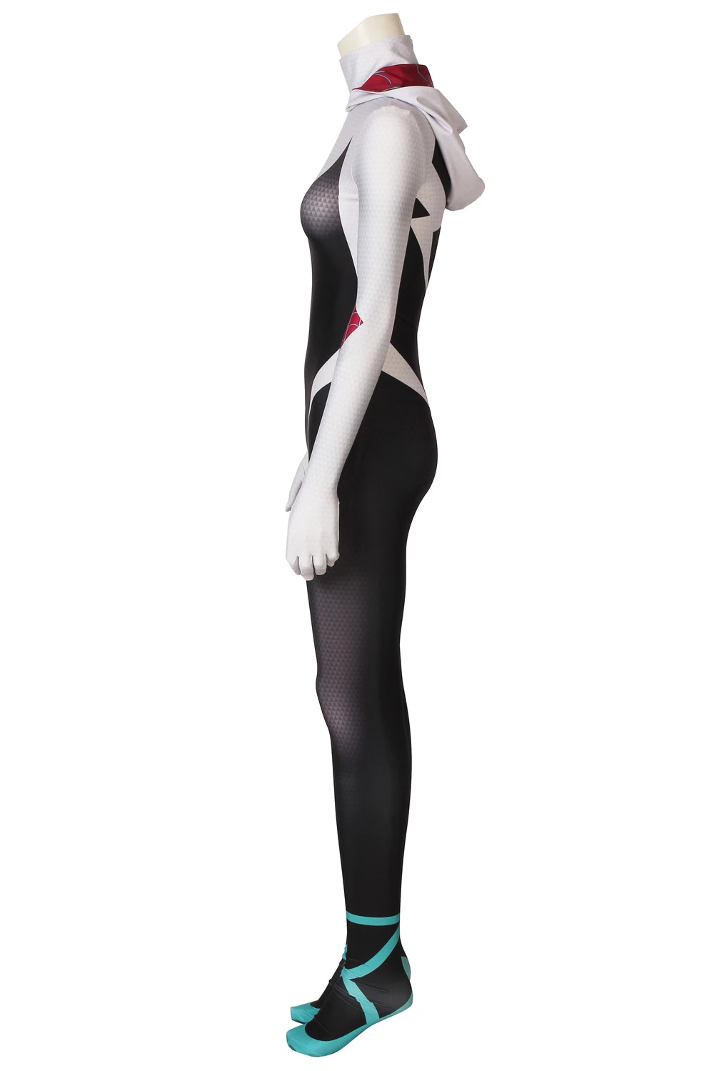 Spider-Man: Into The Spider-Verse Gwen Stacy / Spider-Gwen Cosplay Costume 6 Spider-Man: Into The Spider-Verse Gwen Stacy / Spider-Gwen Cosplay Costume - Image 4