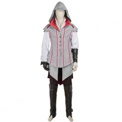 Assassin's Creed II Ezio Auditore Da Firenze White Edition Cosplay Costume Version 2 -Game Costumes Sales COS 005 05 28