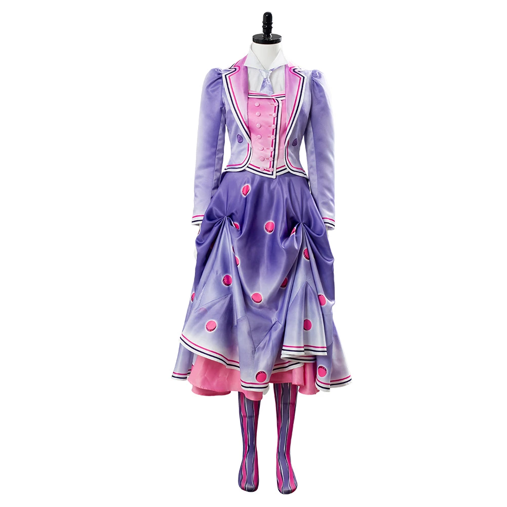 Mary Poppins Returns Mary Poppins Purple Suit Cosplay Costume 3 Mary Poppins Returns Mary Poppins Purple Suit Cosplay Costume
