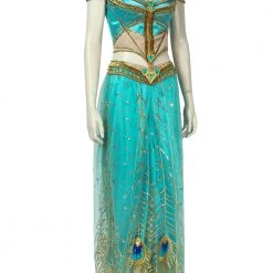 2019 Movie Aladdin Princess Jasmine Green Suit Cosplay Costume -Game Costumes Sales COS 007 02 145