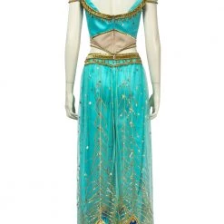 2019 Movie Aladdin Princess Jasmine Green Suit Cosplay Costume -Game Costumes Sales COS 007 03 131