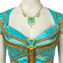 2019 Movie Aladdin Princess Jasmine Green Suit Cosplay Costume -Game Costumes Sales COS 007 04 90