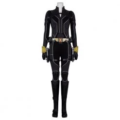 2020 Movie Black Widow Natasha Romanoff Black Jumpsuit Cosplay Costume