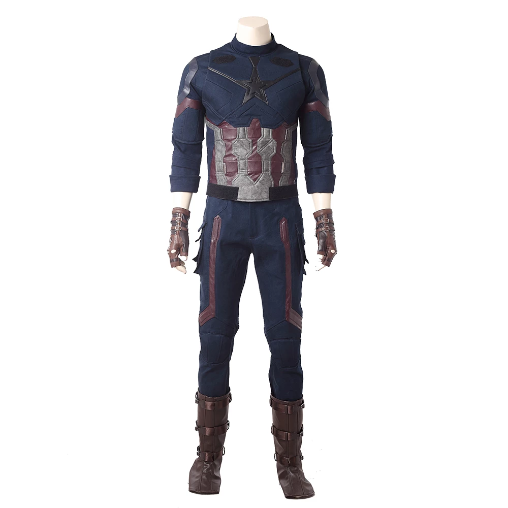 Avengers: Infinity War Steve Rogers Captain America Cosplay Costume 7 Avengers: Infinity War Steve Rogers Captain America Cosplay Costume - Image 5