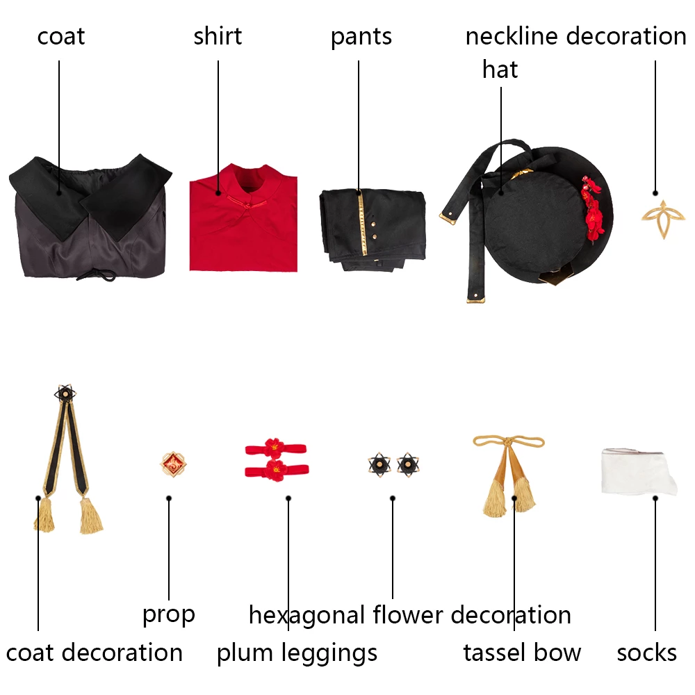 Genshin Impact Hu Tao Cosplay Costume 14 Genshin Impact Hu Tao Cosplay Costume - Image 12