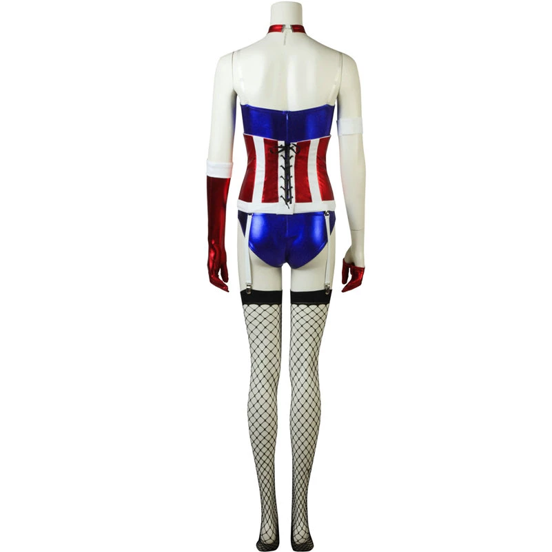Captain America Sexy Girl Superhero Jumpsuit Cosplay Costume 6 Captain America Sexy Girl Superhero Jumpsuit Cosplay Costume - Image 4