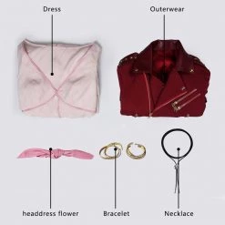 Final Fantasy VII Crisis Core: Aerith Gainsborough Cosplay Costume -Game Costumes Sales COS 011 09 5