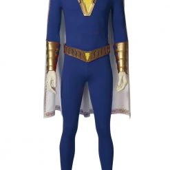 Shazam! Captain Marvel Billy Batson Blue Suit Cosplay Costume