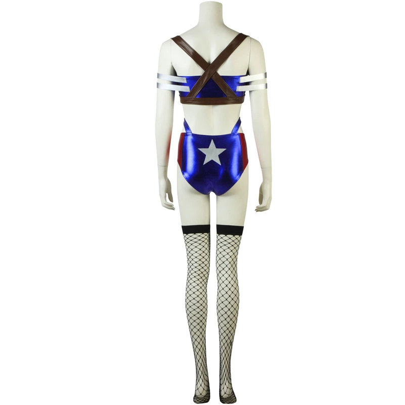 Captain America Sexy Girl Superhero Cosplay Costume 5 Captain America Sexy Girl Superhero Cosplay Costume - Image 3