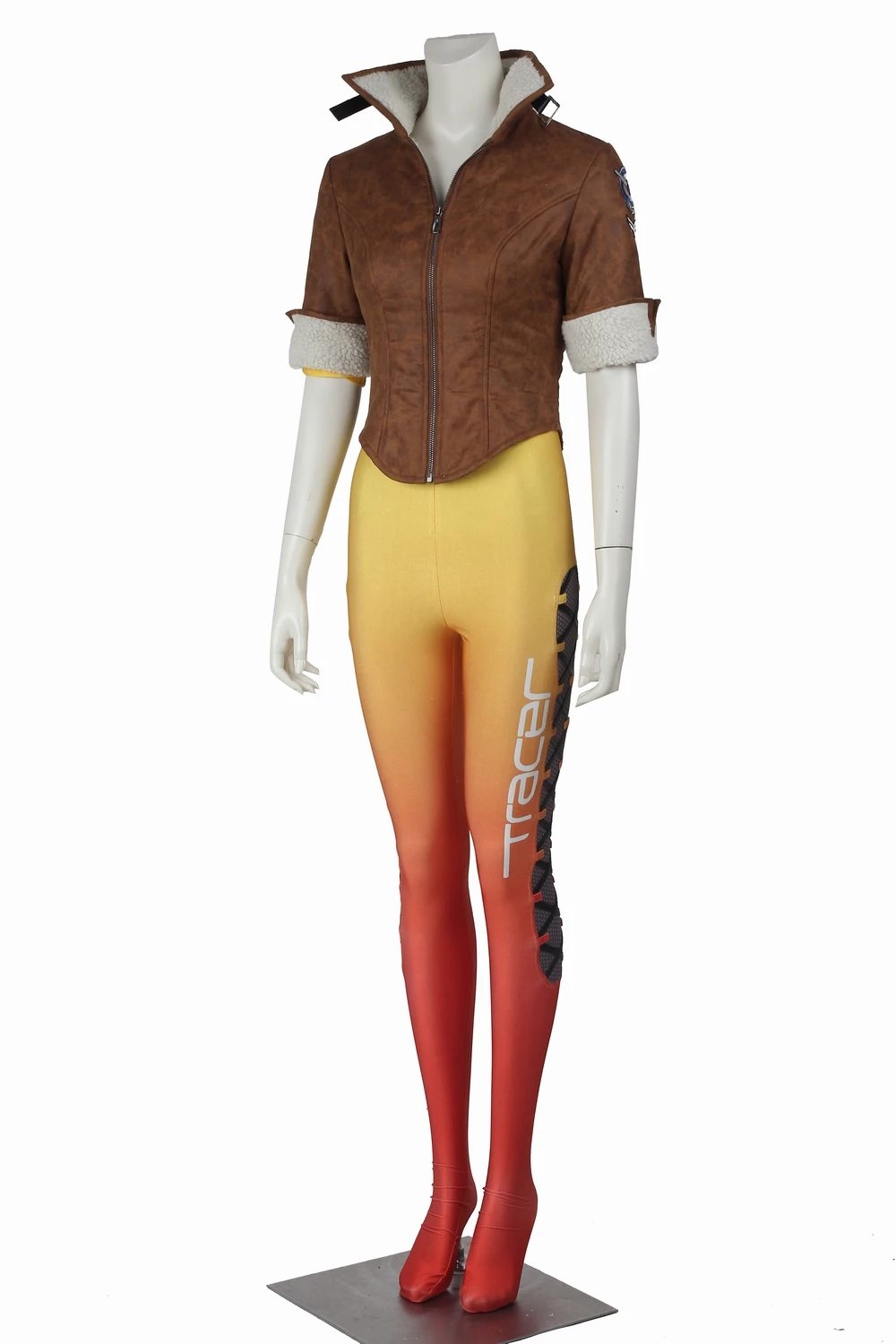 Overwatch Tracer Lena Oxton Yellow Version Cosplay Costume 7 Overwatch Tracer Lena Oxton Yellow Version Cosplay Costume - Image 5