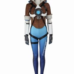 Overwatch Tracer Lena Oxton Blue Version Cosplay Costume