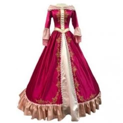 Deluxe Beauty And The Beast Belle Dress Cosplay Costume With Cape -Game Costumes Sales COS 017 02 128