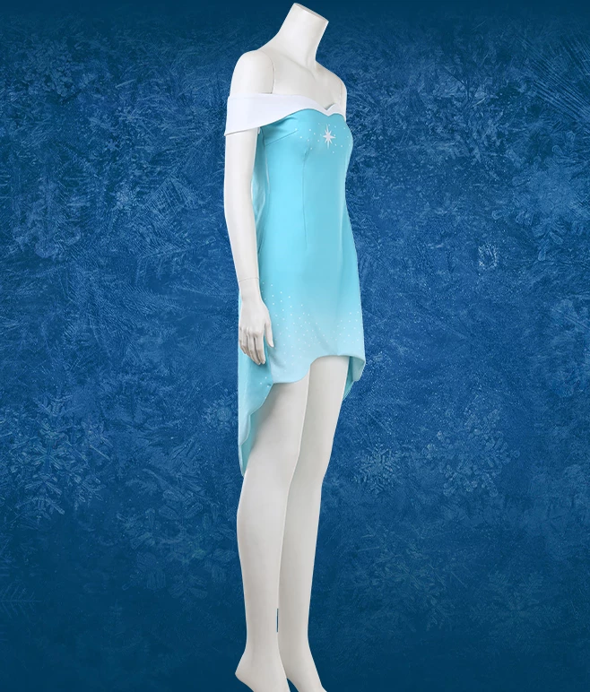 Frozen Elsa Dress Cosplay Costume 5 Frozen Elsa Dress Cosplay Costume - Image 3