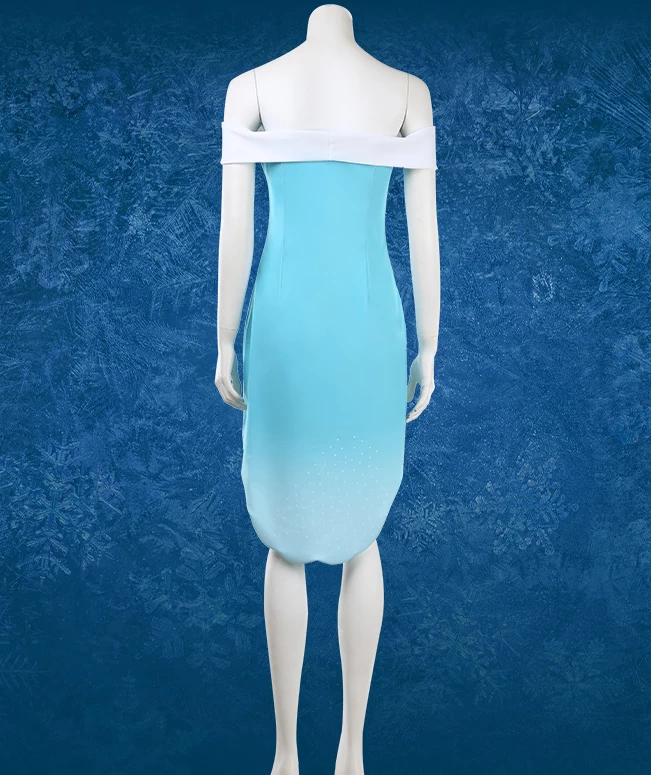 Frozen Elsa Dress Cosplay Costume 6 Frozen Elsa Dress Cosplay Costume - Image 4