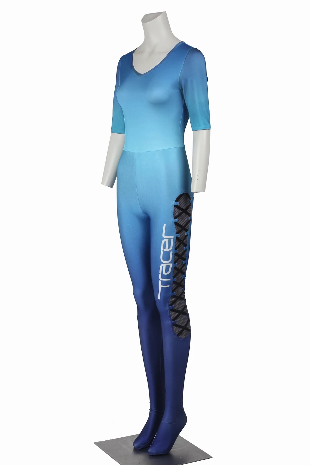 Overwatch Tracer Lena Oxton Blue Version Cosplay Costume 6 Overwatch Tracer Lena Oxton Blue Version Cosplay Costume - Image 4