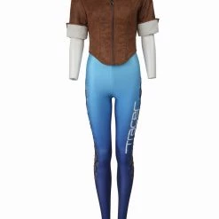 Overwatch Tracer Lena Oxton Blue Version Cosplay Costume 17 Overwatch Tracer Lena Oxton Blue Version Cosplay Costume -Game Costumes Sales COS 017 05 19