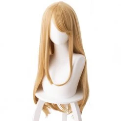 Gold 80cm League Of Legends LOL K/DA Ahri Cosplay Wig