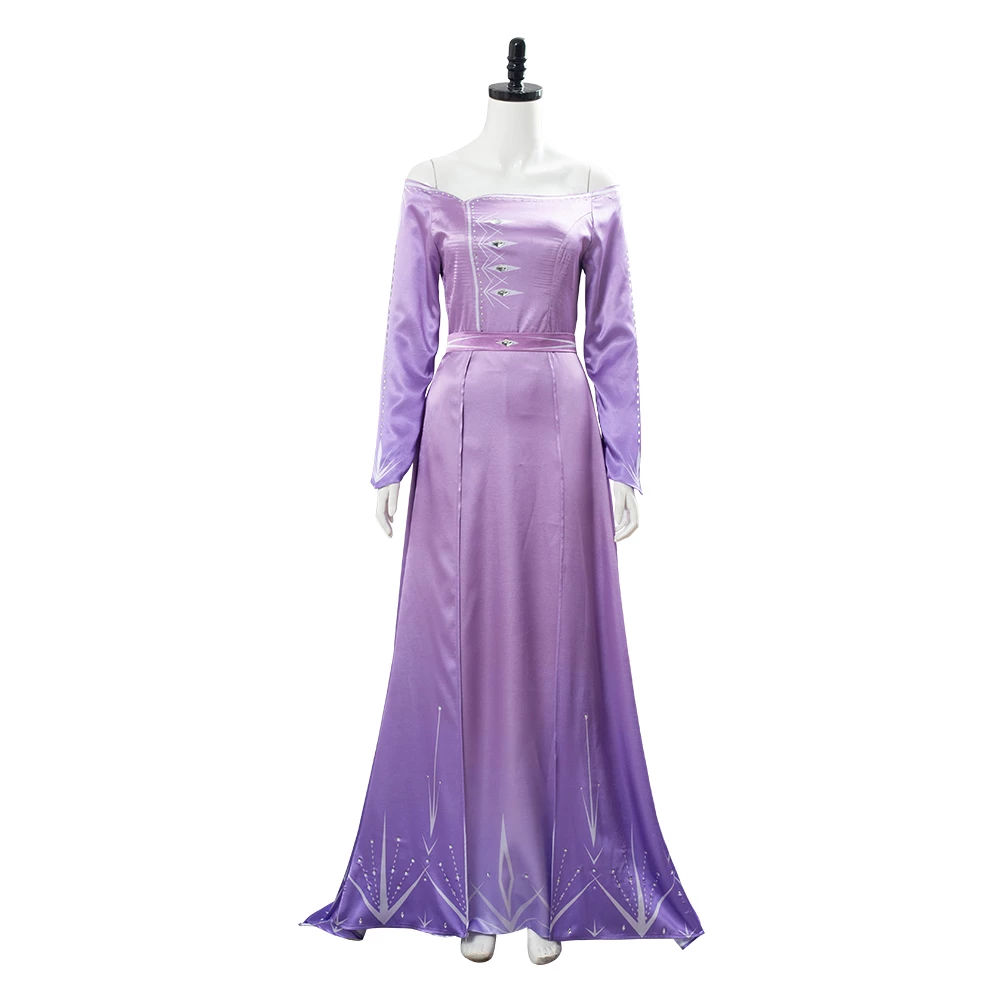 Frozen 2 Princess Elsa Purple Dress Cosplay Costume 4 Frozen 2 Princess Elsa Purple Dress Cosplay Costume - Image 2