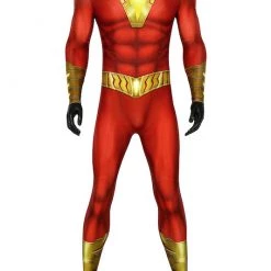 Captain Marvel Shazam Jumpsuit Cosplay Costume -Game Costumes Sales COS 018 05 55