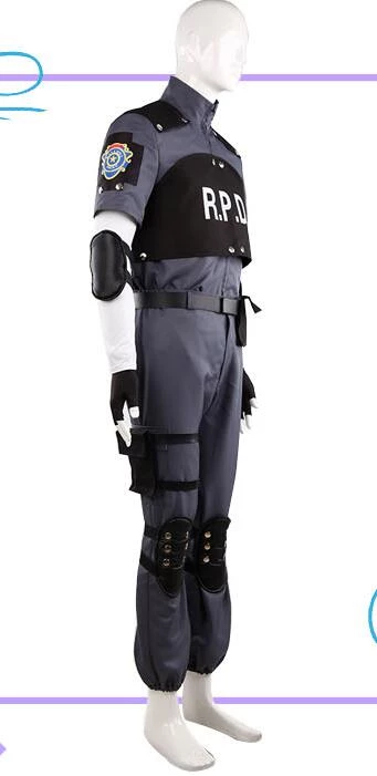 Resident Evil 4 Leon Scott Kennedy RPD Uniform Cosplay Costume 4 Resident Evil 4 Leon Scott Kennedy RPD Uniform Cosplay Costume - Image 2