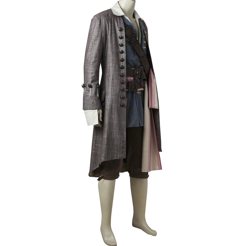 Pirates Of The Caribbean Captain Jack Sparrow Cosplay Costume 4 Pirates Of The Caribbean Captain Jack Sparrow Cosplay Costume - Image 2