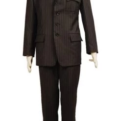 Doctor Who Brown Pinstripe Suit Cosplay Costume