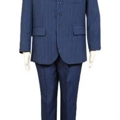 Doctor Who Blue Pinstripe Suit Cosplay Costume