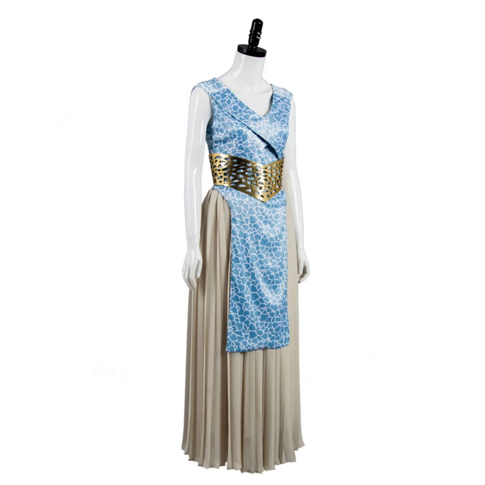 Game Of Thrones Mother Of Dragon Daenerys Targaryen Blue Suit Cosplay Costume 4 Game Of Thrones Mother Of Dragon Daenerys Targaryen Blue Suit Cosplay Costume - Image 2