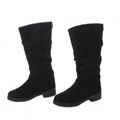 Game Of Thrones Season 7 Daenerys Targaryen Black Cosplay Boots -Game Costumes Sales COS 025 02 60