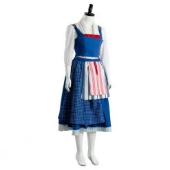 Beauty And The Beast Belle Maid Blue Dress Cosplay Costume -Game Costumes Sales COS 025 03 56