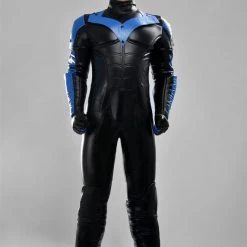 Deluxe Batman: Arkham City Nightwing Cosplay Costume -Game Costumes Sales COS 026 04 2