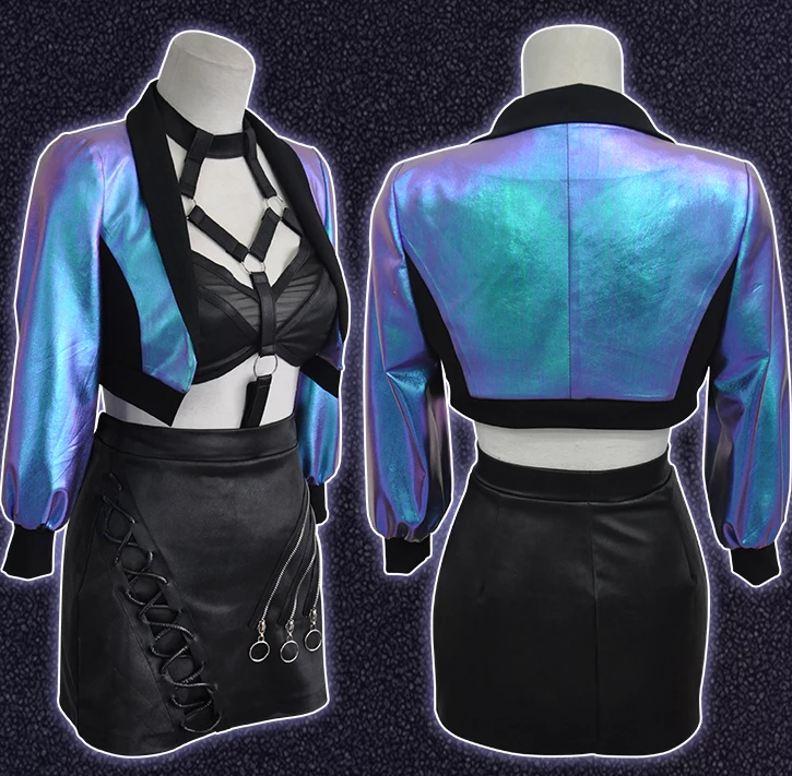 League Of Legends LOL K/DA ALL OUT Evelynn Cosplay Costume 5 League Of Legends LOL K/DA ALL OUT Evelynn Cosplay Costume - Image 3