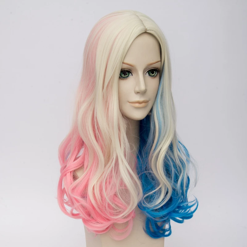 55cm Suicide Squad Harley Quinn Cosplay Wig 4 55cm Suicide Squad Harley Quinn Cosplay Wig - Image 2