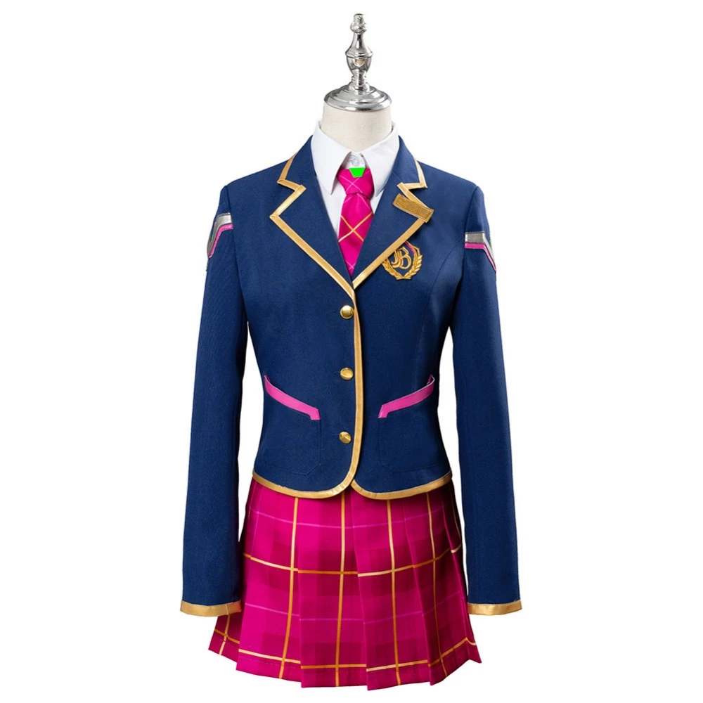 Overwatch D.VA Hana Song School Uniform Cosplay Costume 4 Overwatch D.VA Hana Song School Uniform Cosplay Costume - Image 2