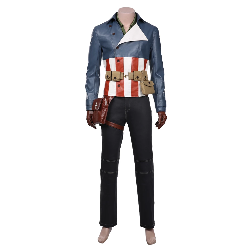 Marvel's Avengers Steve Rogers Captain America Cosplay Costume 3 Marvel's Avengers Steve Rogers Captain America Cosplay Costume