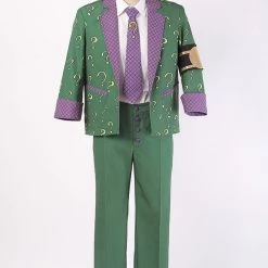 Batman: Arkham City The Riddler Edward Nigma Cosplay Costume