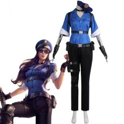 League Of Legends LOL Arcane Officer Caitlyn Cosplay Costume