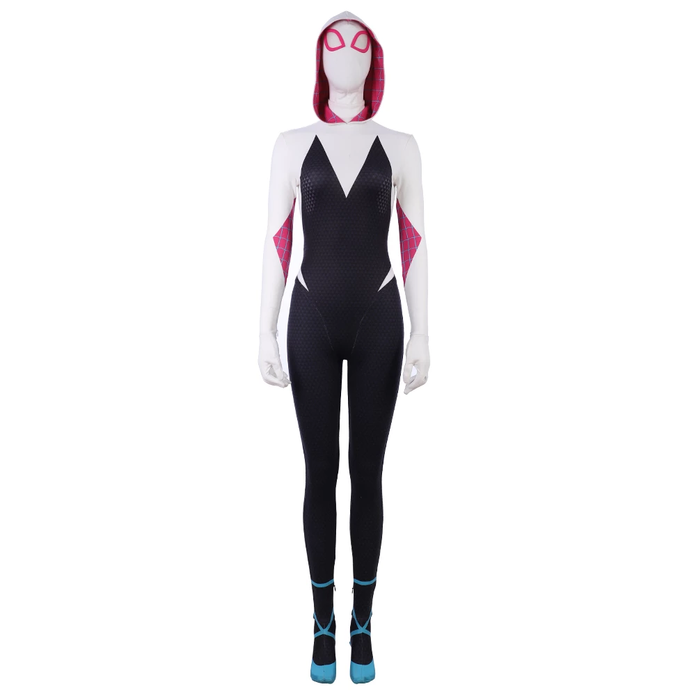 Spider-Man: Into The Spider-Verse Gwen Stacy / Spider-Gwen Cosplay Costume Version 2 3 Spider-Man: Into The Spider-Verse Gwen Stacy / Spider-Gwen Cosplay Costume Version 2