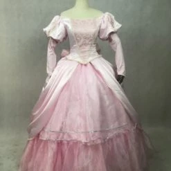 Disney The Little Mermaid Princess Ariel Pink Dress Cosplay Costume