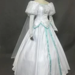 Disney The Little Mermaid Princess Ariel White Dress Cosplay Costume -Game Costumes Sales COS 053 05 4