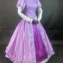 Disney Tangled Princess Rapunzel Embroidery High Collar Cosplay Costume -Game Costumes Sales COS 055 02 67
